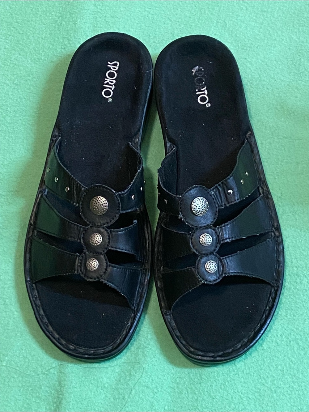 SPORTO WOMEN SHOES SADALS BLACK SIZE 10